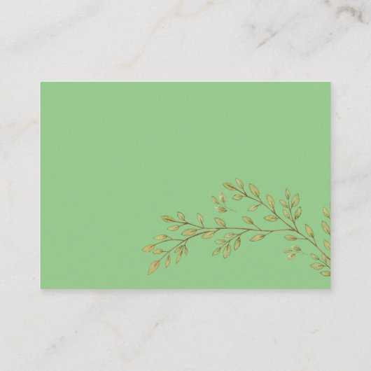 Chic Sage Greenery Woodland Animals Diaper Raffle Informatiekaartje (Achterkant)