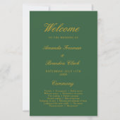 Chic Sage Groen Goud Elegante Huwelijk (Voorkant)