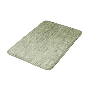 Chic Sage Herb Green Faux Jute Fabric Pattern Badmat