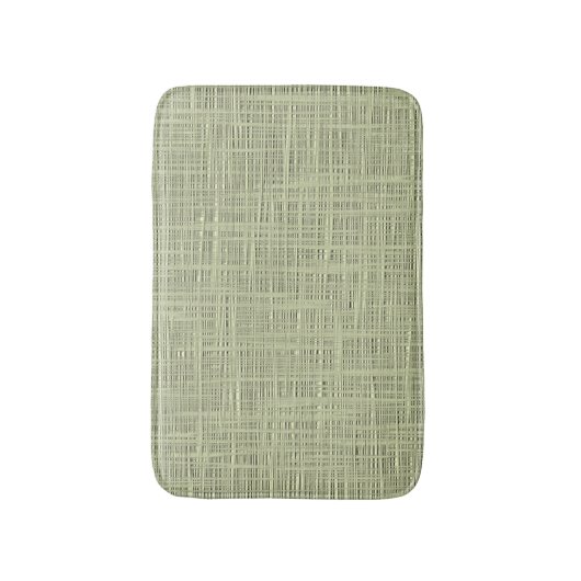 Chic Sage Herb Green Faux Jute Fabric Pattern Badmat (Voorkant Verticaal)