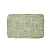 Chic Sage Herb Green Faux Jute Fabric Pattern Badmat (Voorkant)