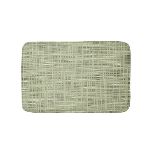 Chic Sage Herb Green Faux Jute Fabric Pattern Badmat (Voorkant)