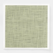 Chic Sage Herb Green Faux Jute Fabric Pattern Servetten (Voorkant)