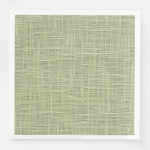 Chic Sage Herb Green Faux Jute Fabric Pattern Servetten