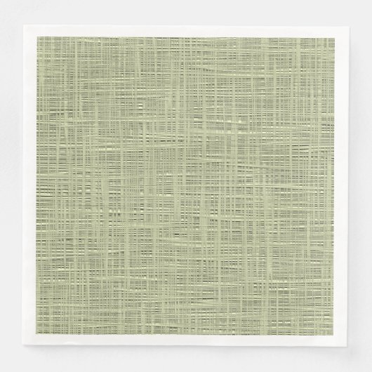 Chic Sage Herb Green Faux Jute Fabric Pattern Servetten (Voorkant)