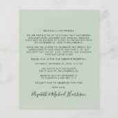 Chic Sage Photo Wedding Reception Invitation (Achterkant)