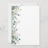 Chic Sage Waterverf Eucalyptus Greenery Wedding I Kaart (Achterkant)
