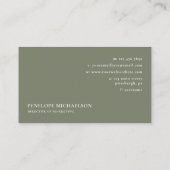 Chic salie bloemenpatroon visitekaartje (Achterkant)