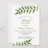 Chic salie groene Leaf waterverf VRIJGEZELLENFEEST Kaart (Voorkant)