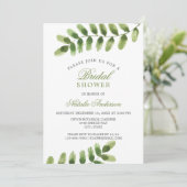 Chic salie groene Leaf waterverf VRIJGEZELLENFEEST Kaart (Staand voorkant)