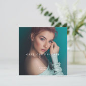 Chic Salon Gift Certificate Modern Flat Kaart (Staand voorkant)