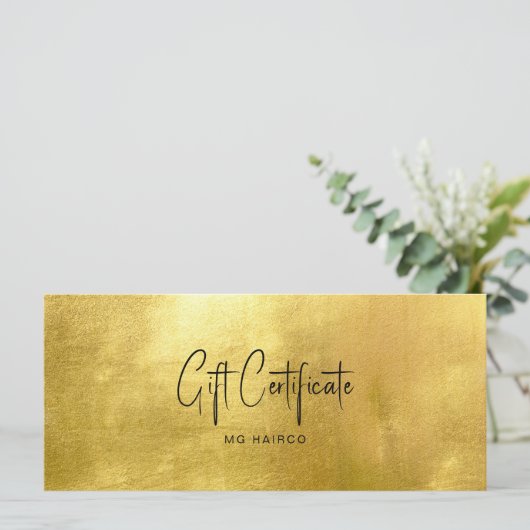 Chic Salon Gold & Black Cadeaubon (Staand voorkant)