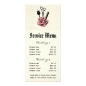 Chic salon Service Menu Mod Pinkrose Schaar Haar (Voorkant)
