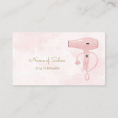 Chic Salon Zachte Roze Glitter Haardroger Loyalite Klantenkaartje (Achterkant)