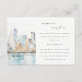 Chic San Francisco Landscape Wedding Reception Informatiekaartje (Voorkant)