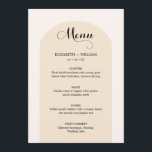 Chic Sand Beige Arch Lijst Weddenschap Menu<br><div class="desc">Moderne en elegante vormgeving gedrukt Chic Sand Beige Arch Lijst Script Wedding Dinner Menu dat kan worden aangepast met jouw tekst. Klik op de knop "Aanpassen" en gebruik onze ontwerptool om deze sjabloon te wijzigen. Bekijk de grafische kunstontwerpopslag voor andere producten die bij dit ontwerp passen!</div>