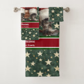 Chic Santa Claus Christmas Badhanddoek Set Bad Handdoek (Insitu)