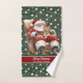 Chic Santa Claus Christmas Badhanddoek Set Bad Handdoek (Handdoek)