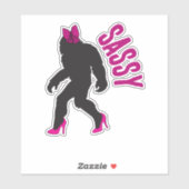 Chic Sassy Sasquatch (Grote Voet) Sticker (Vel)