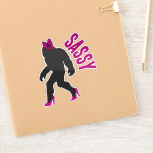 Chic Sassy Sasquatch (Grote Voet) Sticker