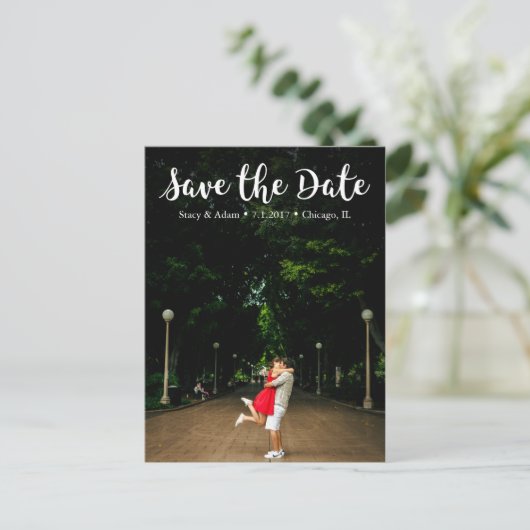 Chic Save the Date Briefkaart (Staand voorkant)