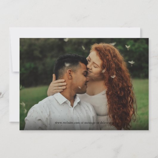 Chic Save the Date Fotocollage Wedding Kaart (Achterkant)