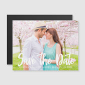 Chic Save the Date Verloving Foto Magnetische Kaar (Voorkant / Achterkant)