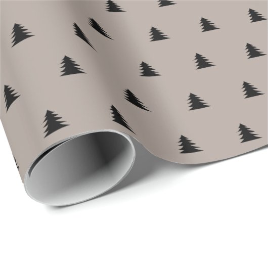 Chic Scandinavian Style Kerstmis Pine Earth tone Cadeaupapier (Rol Hoek)