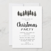 Chic Scandinavian Tree Line Christmas Celebration Kaart (Voorkant)