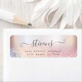 Chic schattig script glittery familie etiket (Insitu)