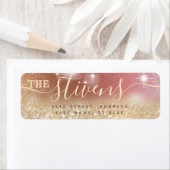 Chic schattig script glittery familie etiket (Insitu)