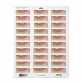Chic schattig script glittery familie etiket (Full Sheet)