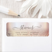 Chic schattig script glittery familie etiket (Insitu)