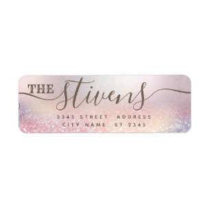Chic schattig script glittery-label etiket