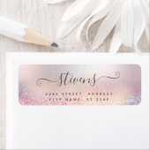 Chic schattig script glittery-label etiket (Insitu)