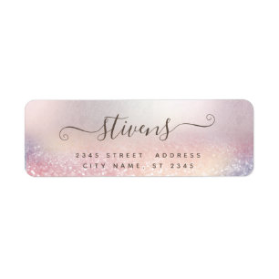 Chic schattig script glittery-label etiket