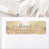 Chic schattig script goudfamilie etiket (Insitu)