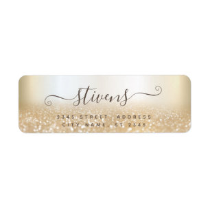 Chic schattig script goudfamilie etiket