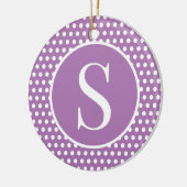 Chic Schattige initiaal brief Polka Dot Keramisch Ornament (Links)