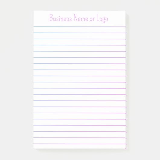 Chic Schattigee Naam Zakelijke Bericht Roze Paarse Post-it® Notes (Voorkant)