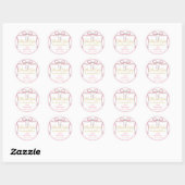 Chic Schattigee Roze Bow Party Favoriet Ronde Sticker (Vel)