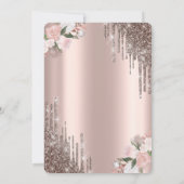 Chic-schijven, glas, Rozen Brunch en bubbelig Kaart (Achterkant)