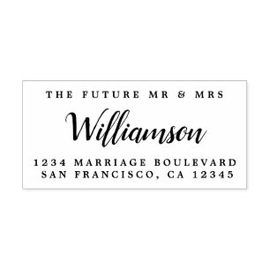 Chic Schrift Toekomst Meneer Mevrouw Trouw Retoura Rubberstempel