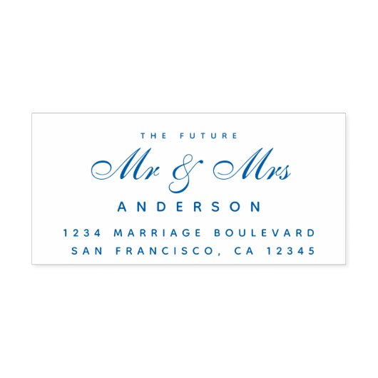 Chic Schrift Toekomst Meneer Mevrouw Trouw Retoura Zelfinktende Stempel (Design)