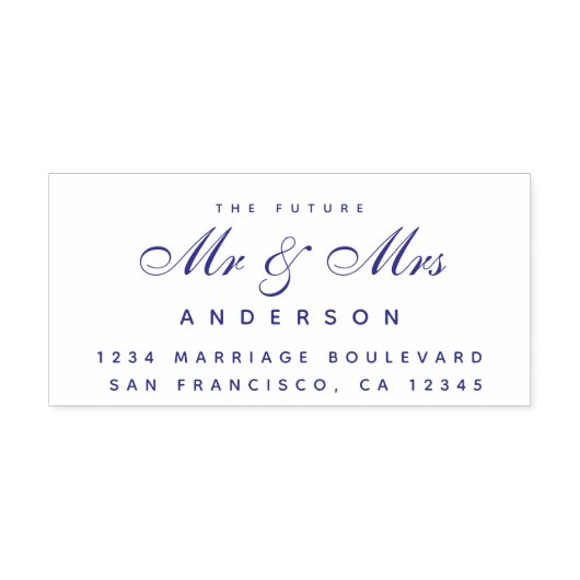 Chic Schrift Toekomst Meneer Mevrouw Trouw Retoura Zelfinktende Stempel (Design)