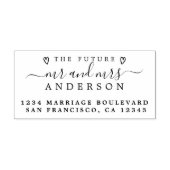 Chic Schrift Toekomstige Mijnheer Mevrouw Trouw Re Zelfinktende Stempel (Design)