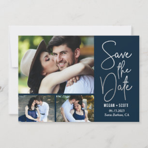Chic Schrijven BEWERKBARE KLEUR Save The Date Kaar Feestdagenkaart