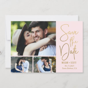 Chic Schrijven BEWERKBARE KLEUR Save The Date Kaar Feestdagenkaart