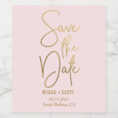 Chic Schrijven Sla het etiket van de datumfles op (Enkel label)