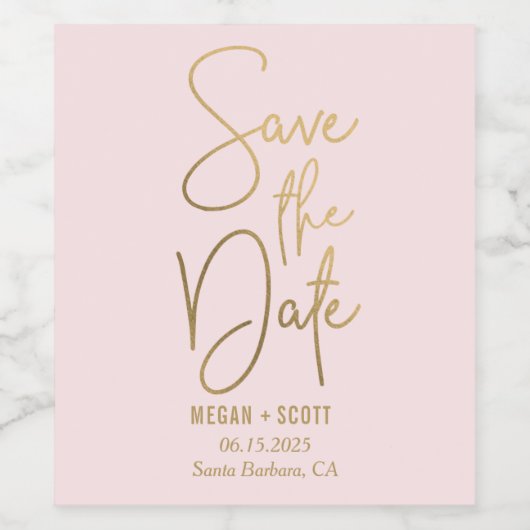 Chic Schrijven Sla het etiket van de datumfles op (Enkel label)